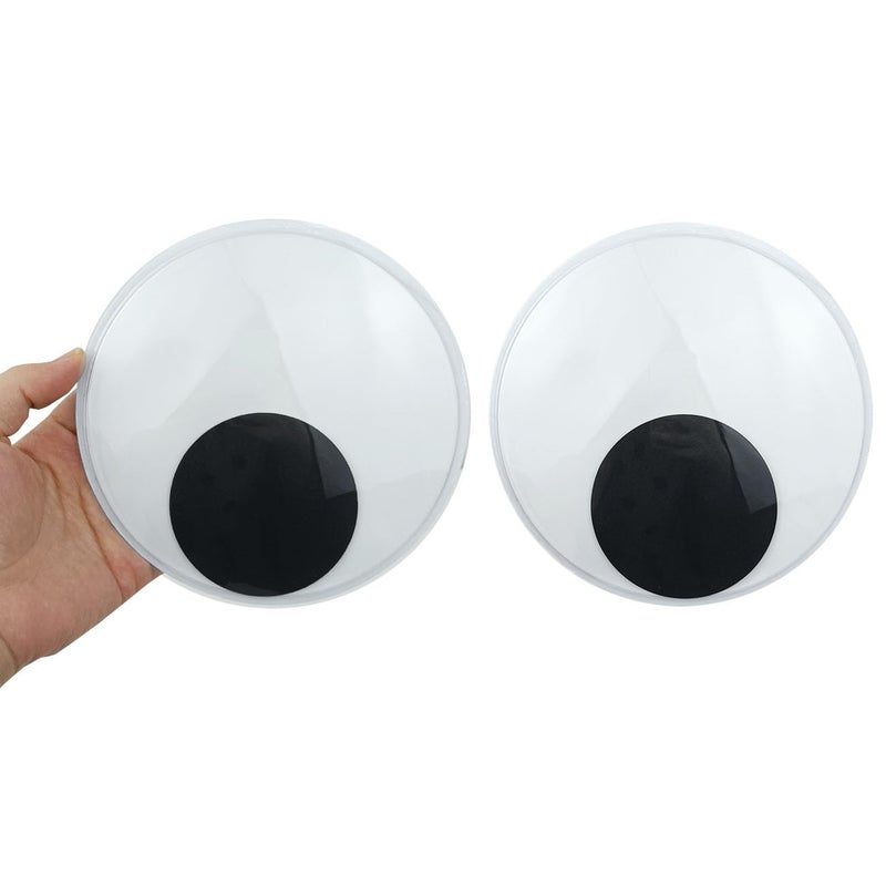 FKEYTO 6 Inch Wiggle Googly Eyes with Self Adhesive Large Black Plastic Eyes for Crafts - Image 1